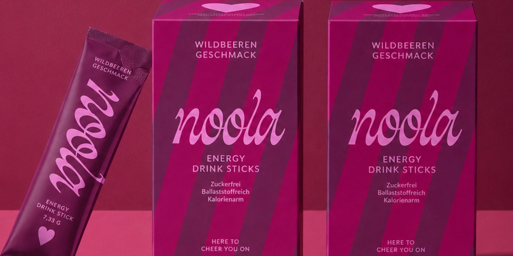 noola Energy Drink Sticks Wildbeere, 40 Stück Vorratspackung, zuckerfrei