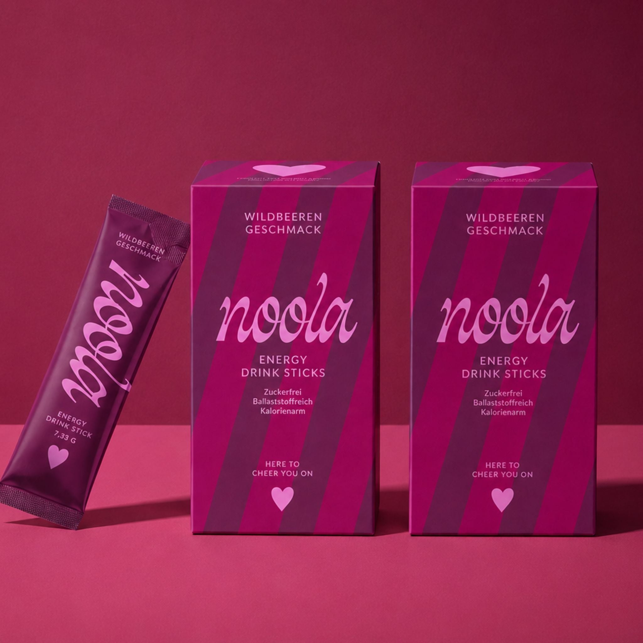 noola Energy Drink Sticks Wildbeere, 40 Stück Vorratspackung, zuckerfrei