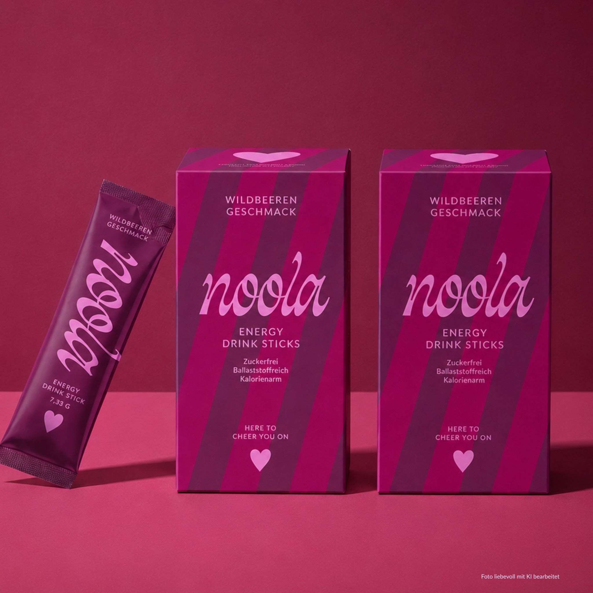 noola Energy Drink Sticks Wildbeere, 40 Stück Vorratspackung, zuckerfrei